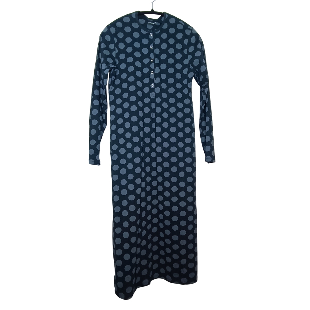 Marimekko Pilpa Polka Dot Long Sleeve Lounge Dress Size S